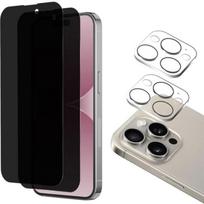 Anti-Spy Tempered Glass Film for iPhone 15 PRO and Camera Protection [Pack 2] Phonillico® Protective Glass juoda
