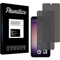 Tempered Glass for Samsung Galaxy S23 [Pack 2] Black Anti Spy Film Screen Protector Phonillico® juoda