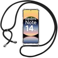 Case for Xiaomi Redmi Note 14 5G (not for 4G) - with Black Shoulder Strap - EFConnection®