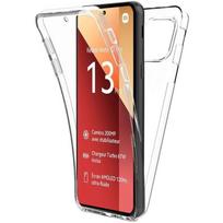 Coque pour Xiaomi Redmi Note 13 Pro 4G (pas pour 5G) - Coque Intégrale Protection 360 Antichoc Transparent Silicone+PC