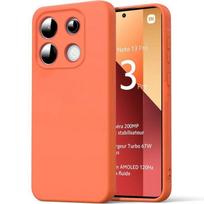 Coque pour Xiaomi Redmi Note 13 Pro 4G (pas pour 5G) - Protection Silicone Souple Slim Léger Anti-Rayures - Orange