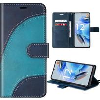 Case for Xiaomi Redmi Note 12 Pro 5G - E.F.Connection - Leather Effect Case - Card Slots - Stand - Blue