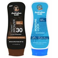 Australian Gold su bronzantu SPF30 + įdegio balzamas