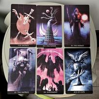 Incubus Tarot Deck 78 Pcs Nightmare-themed Tarot Cards 12*7cm Based on Rider Waite System gray