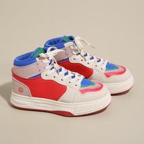 2024 autumn new ins Korean version high-top mandarin duck little white shoes female students platform casual sports board shoes 1228 35