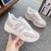 New casual sports shoes spring tide leather thick sole heightening women's shoes muffin travel dad shoes versatile single shoes 35