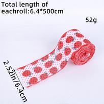 Red And Black Polka Dot Ladybug Ribbon Spring And Summer Creative Ladybug Ribbon Packaging Tape Atmosphere Layout Supplies