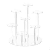 Acrylic Display Riser for Mini Rings, 7-animal Stands Figures And Desserts transparent