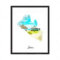 Bhutan Watercolor Map Print  State Country Map Travel Wall Art Poster Home Decor Large Gicle Wall Art 21cm×30cm NoFrame