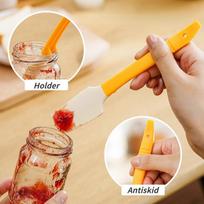 1Pcs Silicone Butter Scraper High-temperature Resistant Elbow Stirrer Can Opener Multifunctional Baking Tool Butter Jam Spatula