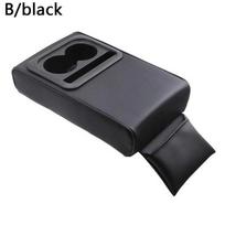 Auto Center Console Armrest Cushion With 2 Cup Holder PU Leather Car Armrest Pad Portable Car Amrest Pillow Cover Height Pad