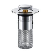 Long Pop-Up Sink Drains Filter Bathroom Press Bounce Basin Plug Stopper Wash Basin Hair Catcher Sink Strainer Kitchen Supplies