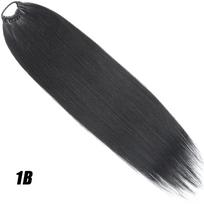 MISS WIG Synthetic Long Straight Curly Ponytail Hair Extension With Elastic Band Braided Fluffy Ponytail For Women Daily Wear 65cm