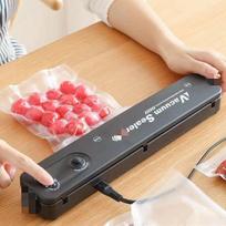Compact Automatic Food Vacuum Sealer for Home Kitchen and 10pcs Vacuum Bags EU Plug brown