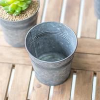1PC Nordic Retro Tin Metal Succulent Flower Pot Flower Bucket Iron Bucket Dried Flowers Fresh Pastoral Old Tin Flower Pot