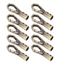 10 Set Cord End Cap Rope Stop Snap Decking Fittings Bulk for Jewelry Making with 6mm Zinc Alloy antikvarinės bronzos spalvos
