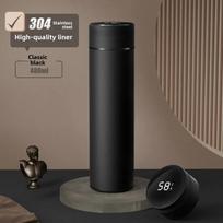 2025 High-end Thermos Cup Smart Display Warm Water Cup Men's Girls 304 Stainless Steel Tea Separating Teacups Water Bottle 500ml