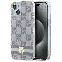 Dkny Dkhmp15Shcptse Iphone 15 / 14 / 136.1 Beige Hardcase Iml Checkered Mono Pattern & Printed Stripes Magsafe
