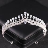 Luxury Crystal Crown Tiara Party Rhinestone Prom Diadem Bridal Wedding Hair Accessories Jewelry Tiaras And Crowns For Women Gift gray