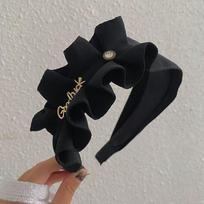 PROLY New Fashion Women Headband Wide Side Pleated Hairband Solid Color Turban Girls Shining Rhinestone Hair Accessories