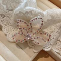 Triangle Bougainvillea Hair Clip, Exquisite Flower Crystal Shark Hair Clip, High Quality, Luxe and Chic Hairpin
