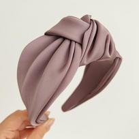 PROLY New Fashion Women's Hair Accessories Solid Color Wide Side Hairband Center Knot Turban Adult Headband