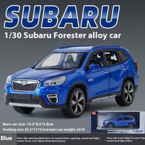 1/30 Scale Subaru Forester Off Road SUV Vehicle Alloy Diecast Car Model Sound & Light Computer Host DIY Desktop Trendy Ornaments Gift mėlyna
