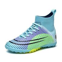 Lūžę nagai aukštakulniai vaikų futbolo bateliai vidutinio ir didelio dydžio vaikams penkių žaidėjų indoor ir outdoor treniruotėms dirbtinės dangos sportiniai bateliai 32