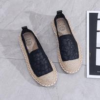 One-pedal summer women's shoes new mesh breathable fisherman shoes women's Korean version flat-bottomed casual cloth shoes tide 35 juoda