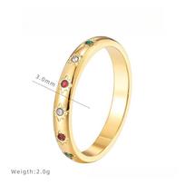 Light Luxury Zir*****ctagram Diamond Ring Niche Design Ring Titanium Steel Non-fading Jewelry Gemstones 5