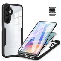 360 viso korpuso dėklas Samsung Galaxy A16 A06 A55 A15 su įmontuotu ekrano apsaugos dėklu Samsung S25 Ultra Plus smūgiams atsparus dangtelis For Samsung S25Ultra juoda