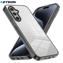KEYSION Transparent Phone Case for Samsung A55 5G A35 A25 TPU+PC Anti-slip HD Clear Shockproof Phone Cover for Galaxy A15 A05S for Samsung A55 5G juoda