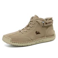 Independent station TEMU hand-stitched Martin boots high-top men's shoes men's new casual short boots 38
