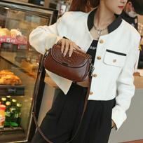 Women's Summer Lightweight Messenger Bag Oil Wax Skin Leather Shoulder Crossbody Bag High Quality Cowhide Casual Women's Handbag