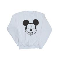 Disney Womens/Ladies Mickey Mouse Closed Eyes Sweatshirt XXL balta
