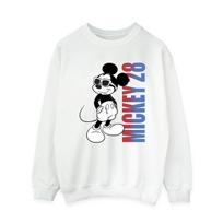 Disney Womens/Ladies Mickey Mouse Gradient Sweatshirt XXL balta