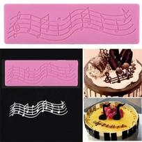 Cake Decoration Molds Music Lace Silicone Mold Lace Note Silicone Cake Wedding Cookie Chocolate Silicone Molds Pastry Tools white