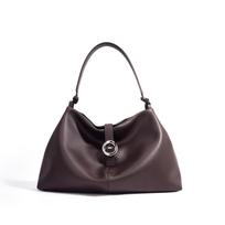 New High-end Fashion Soft Bag Large-capacity Commuter Tote Bag Versatile Shoulder Messenger Bag Women's Bag samanų žalios spalvos