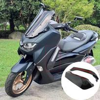 2 Pieces Leg Guard Motorcycle Protector Easy Installation Replacement Wind Deflector Carbon Fiber gray
