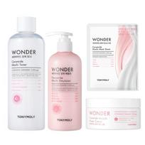 [TONYMOLY] „Wonder Ceramide Mochi“ toniko, emulsijos, kremo ir kaukės rinkinys white