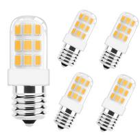 [5 vnt. rinkinys] ZSSXOLED E12 pagrindo LED lemputės, 2W, 240LM, atitinka 15-20W, C7 E12 lemputės, energiją taupančios, pilno kampo šviesos sklidimas, mažos apvalios lemputės, 3000K