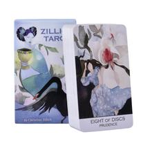 78 kortų Zillich Tarot kortų kaladė Žaidimai Angliška versija Vadovėlis Magiško likimo Pranašystės Oracle kortelės Asmeniniam, šeimos naudojimui gray