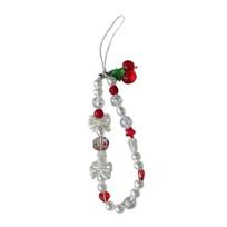 Beaded Camera Wrist Strap with Cuteness Pearls Charm Digital Camera Charm for Digital Cameras and Phones Cherry Accent 1