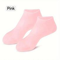 Silikoninės gelio drėkinimo kojinės Aloe Socks Pedikiūro kojinės, skirtos išsausėjusioms įtrūkusioms pėdoms, kulnams ir minkštinančioms šiurkščią bei negyvą odą rožinė