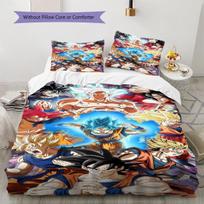 Dragon Ball Super Raštų Lovatiesės, Antklodės Komplektas Antklodės Užvalkalas Pagalvės Užvalkalas Namų Gimtadienio Dovana (1 * antklodės užvalkalas + 2 * pagalvės užvalkalai, be šerdies) 135x200cm