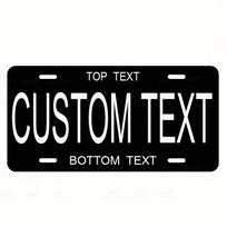 Individualus valstybinis numeris Metalinis skardinis ženklas Personalizuotas numeris Tekstas Sienų dekoras Garažui Vyriškam kampeliui Puiki dovana automobilių mėgėjams 15x30cm(5.9x7.8inch) white