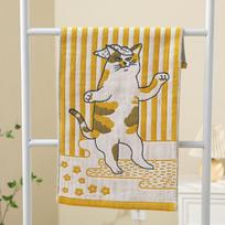 Cartoon Cat Large Hand Towel 3 Layer Cotton Gauze Bath Towel New Face Towels  for Kids Children C
