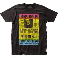 Janis Joplin Freedom Hall Unisex T-shirt Music Classic Rock Band Tee New Black Graphic Tee S