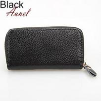 Men's Women's Zipper Purse Car Keys Wallet Card Holder juoda