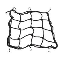 New Motorcycle Bike Helmet Bag 6 Hooks Hold Down Fuel Tank Luggage Net Mesh Web Bungee Black black
